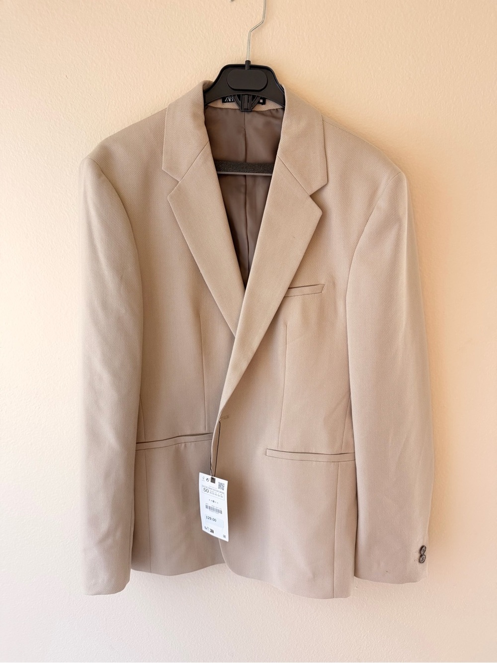 Zara Light Beige Women's Tailored Blazer
